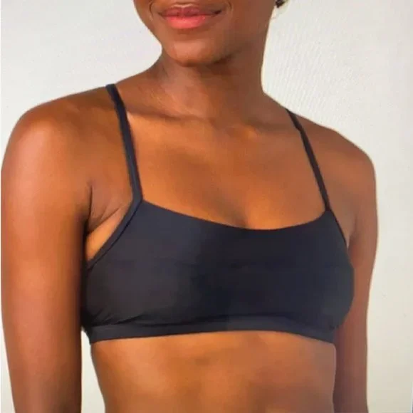 Prana Lurisia Solid Black Bikini Top XL NWT - Picture 1 of 7